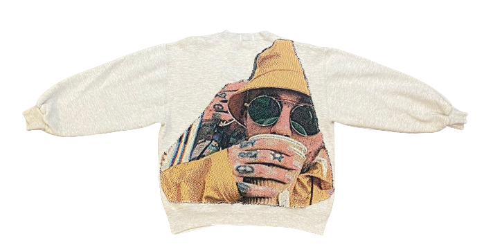 1/1 Vintage Handmade Wool/Russell sweatshirt "Mac Miller" SIZE L