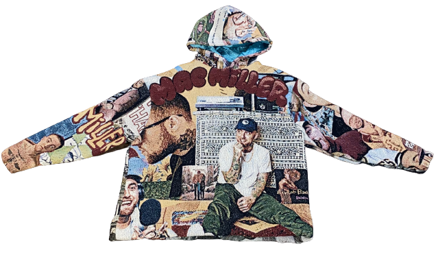 MAC MILLER TRIBUTE TAPESTRY WOOL HOODIE