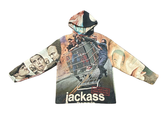 Handmade Wool Tapestry Hoodie Jackass